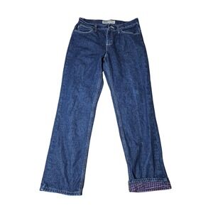 cabelas Flannel Lined Jeans Size 10 Regular Denim Pants Blue Warm Outdoors